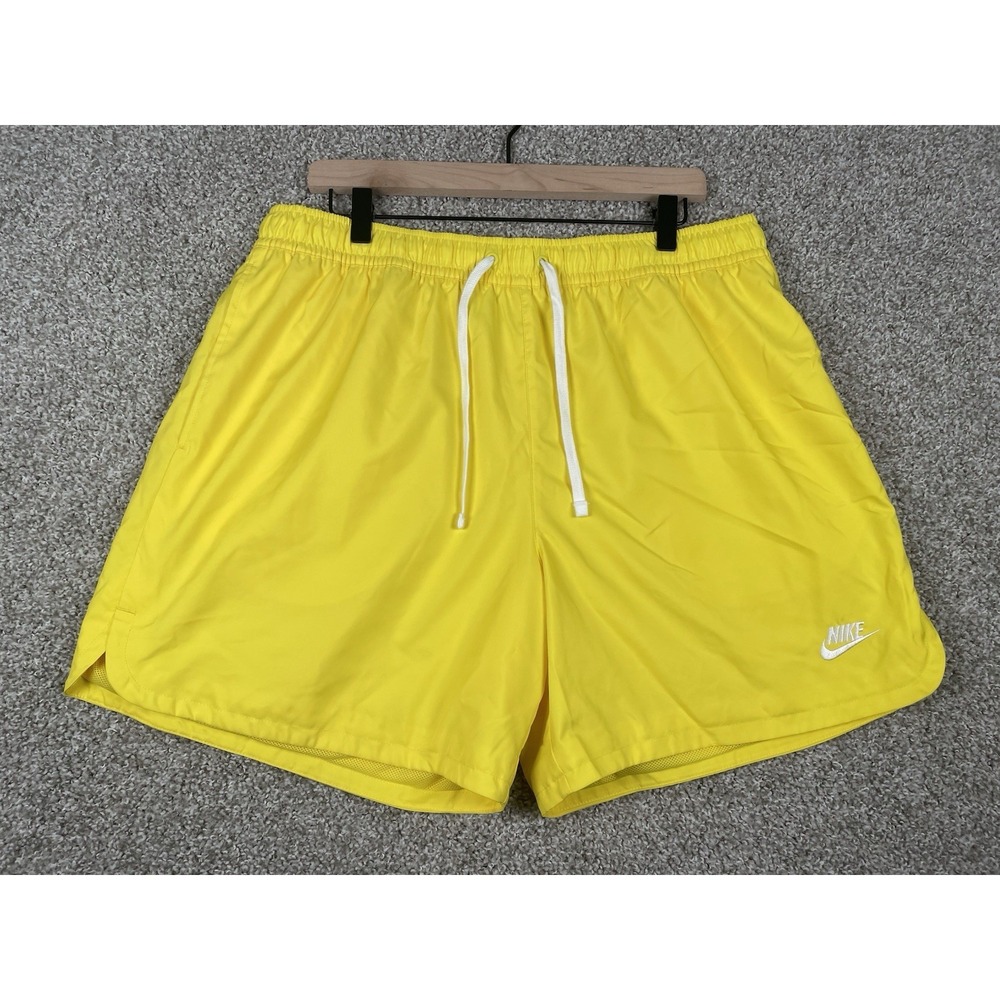 Nike Sportswear Essentials Woven Lined Yellow Shorts DM6829-709 Mens XL Pockets